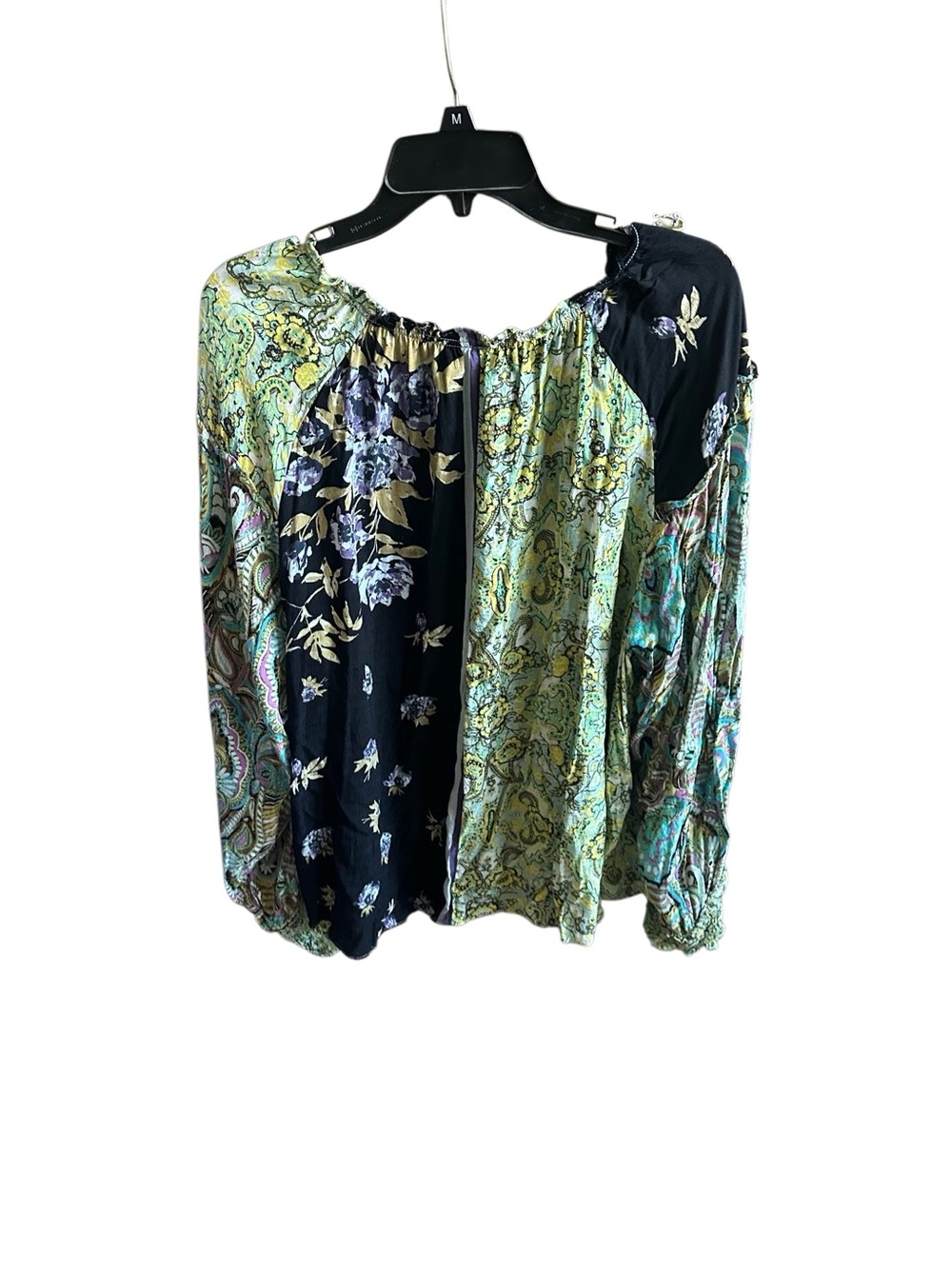Free People Gemini Blouse in Dark Knight Combo. Size.XL - Picture 7 of 10